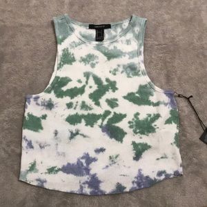 Forever 21 cropped tie dye top